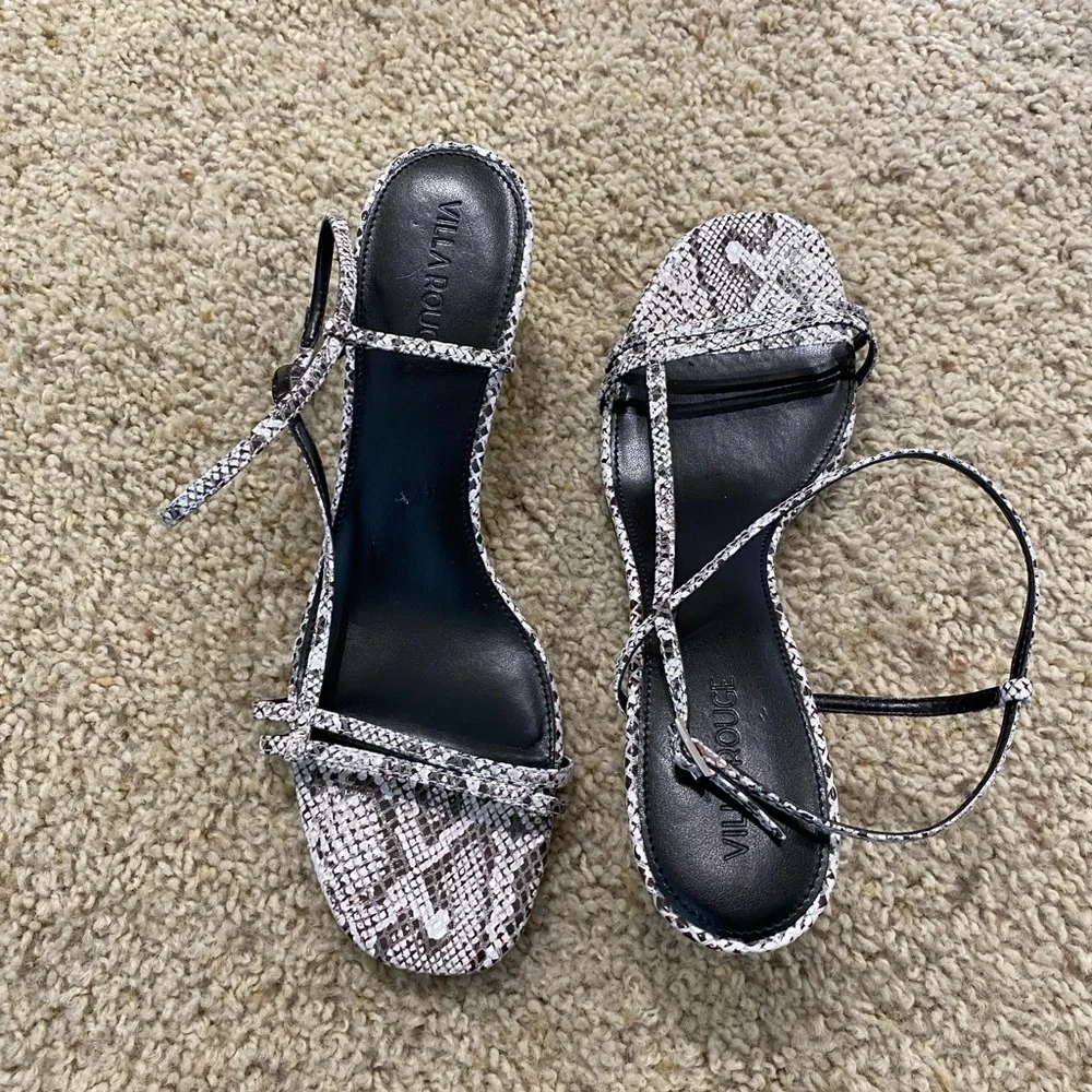 Villa Rouge Desi Snakeskin Sandals